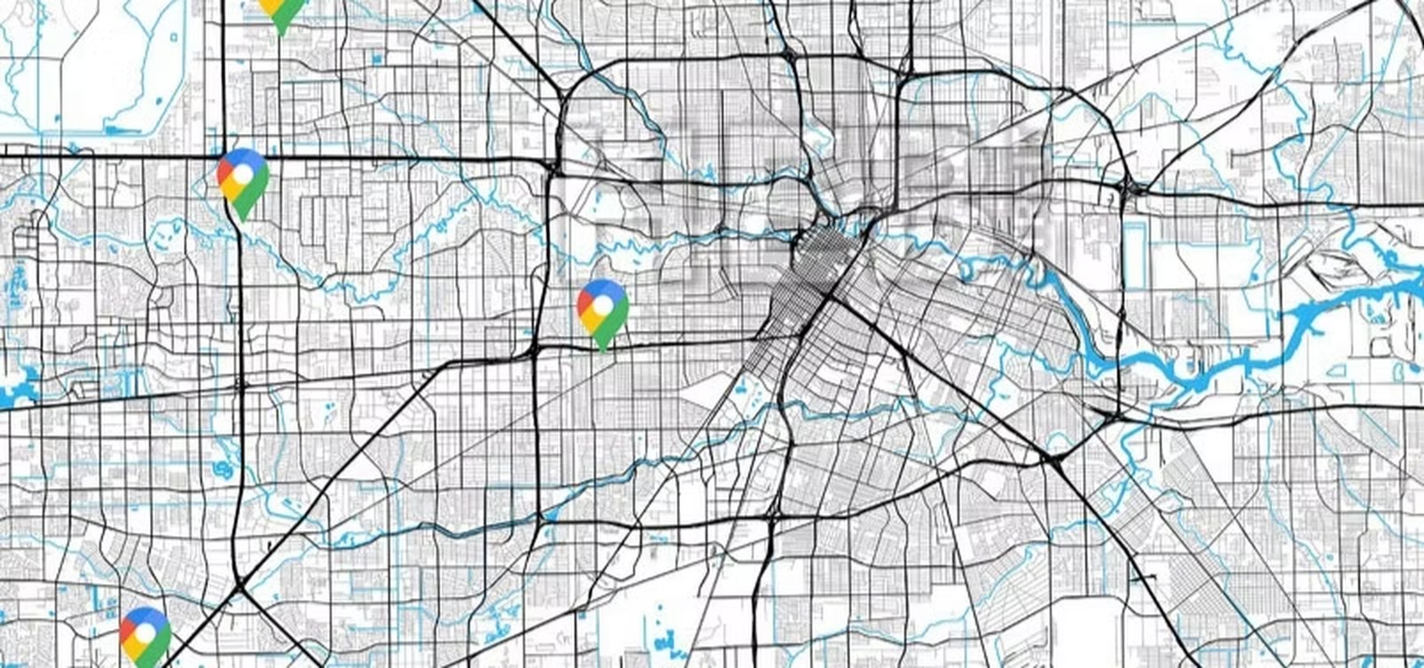 Map of the Greater Houston area showing DSA Commercial property locations